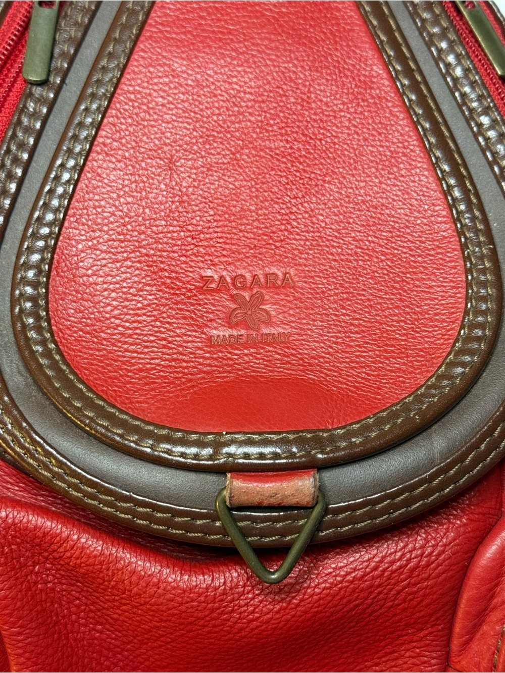 Genuine Italian leather vintage backpack by Zagara Milano - Picture 2 of 4